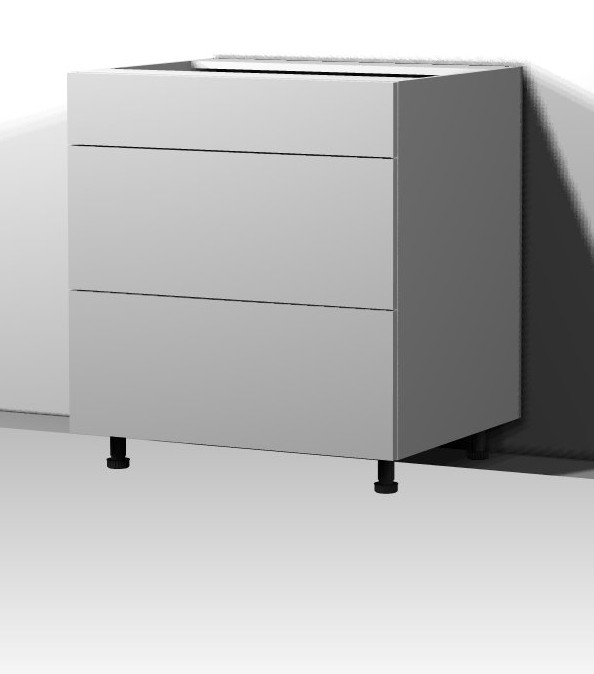 3-Drawer 36"W x 30"H x 24"D