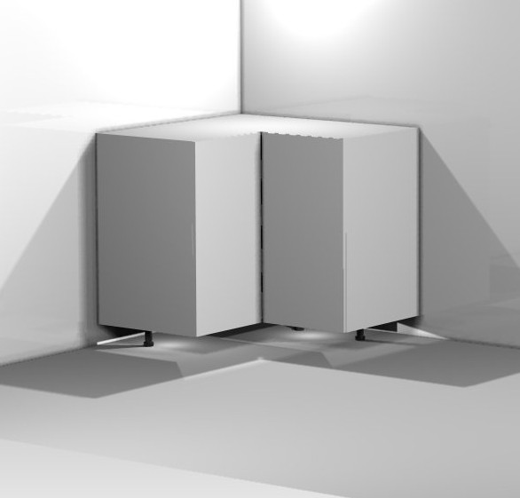 Base Pie Cut Corner 36"W x 36"W